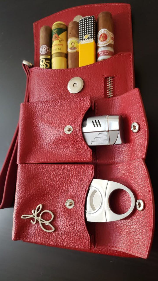 Red Italian Leather Cigar Pooch