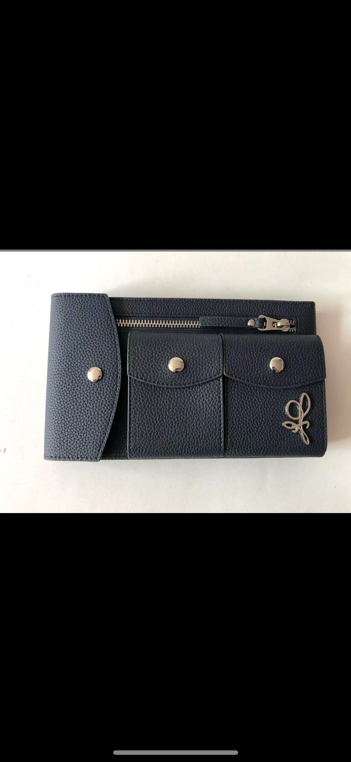 Blue Italian Leather Pooch, cigar case