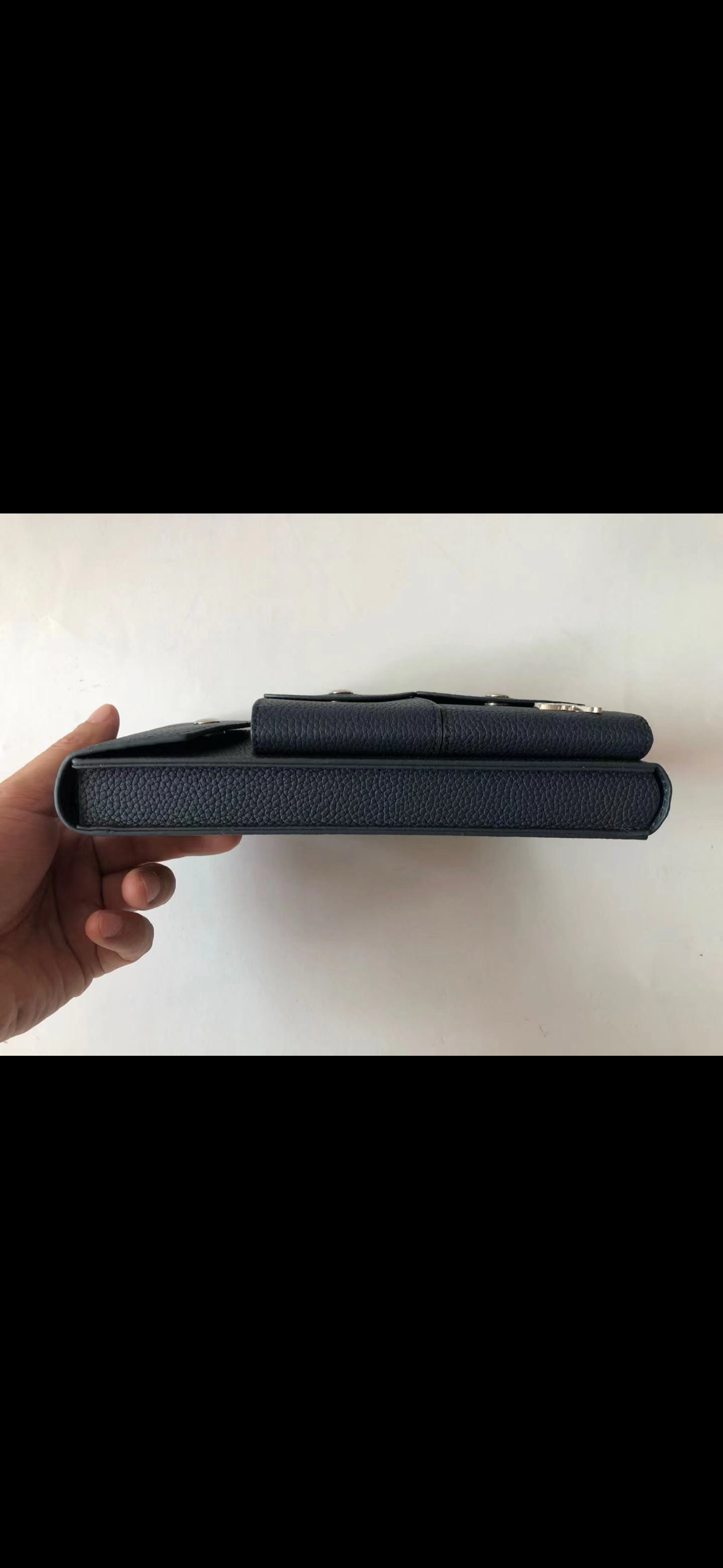 Blue Italian Leather Pooch, cigar case