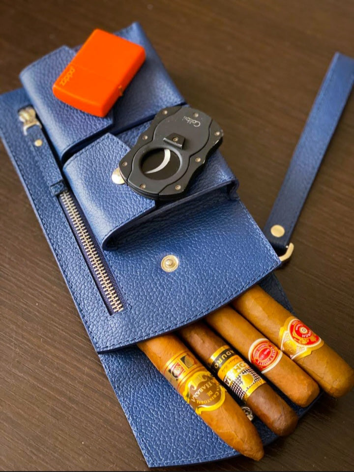 Blue Leather Cigar Pooch